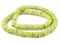 The Bead Chest 12mm Jade Green Bone Button Beads: Nepal Flat Round Disk Heishi Beads for DIY Necklace Jewelry Making
